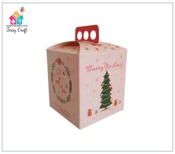 Producto - Caja pan dulce estampada NAVIDAD de 1 kl. , s/visor - cod.