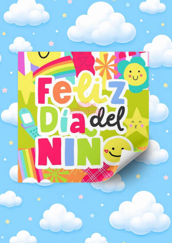 Producto - Adhesivo dia del niño: X35 UND (4X4) TEMATICA a3