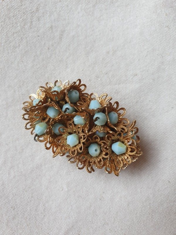 Producto - Broche Bouquet Filigrana y Celeste Jardin de Argenteuil