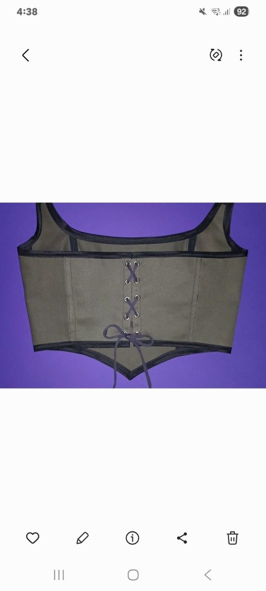 Producto - Corset COFFIN murciélago VERDE OMBU - 2