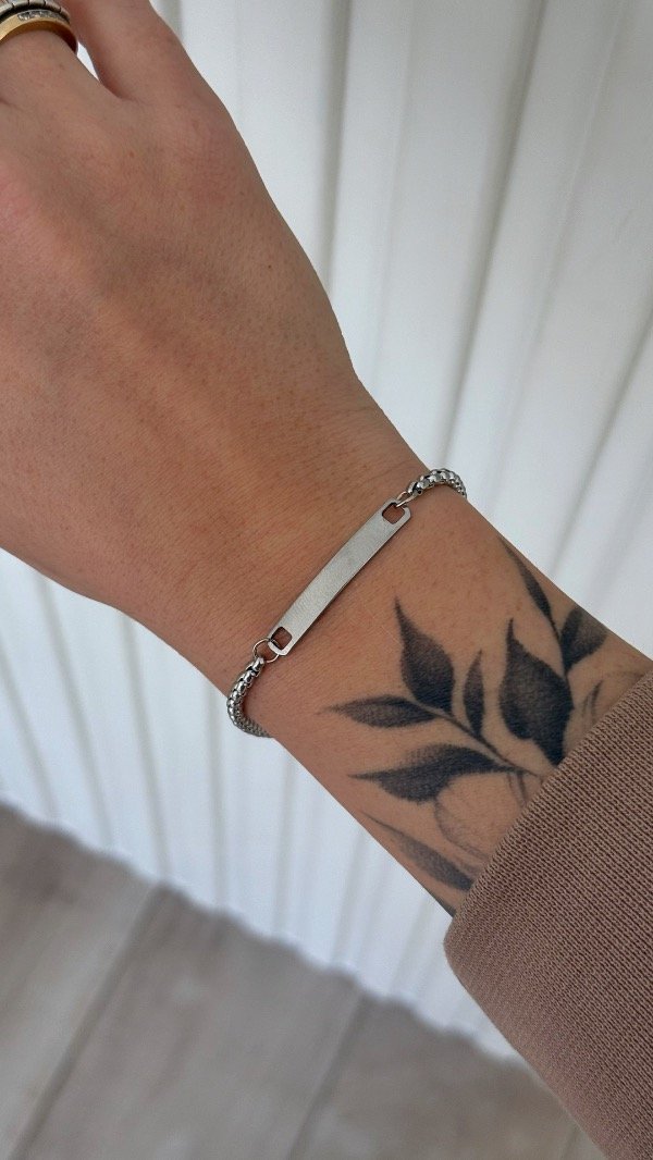 Producto - Pulsera mini rolo barrita para grabar UNIDAD ACERO QUIRÚRGICO - 1