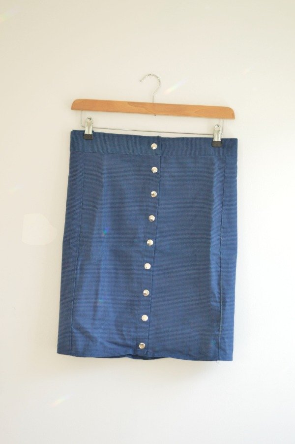Producto - Falda Azul a cuadros