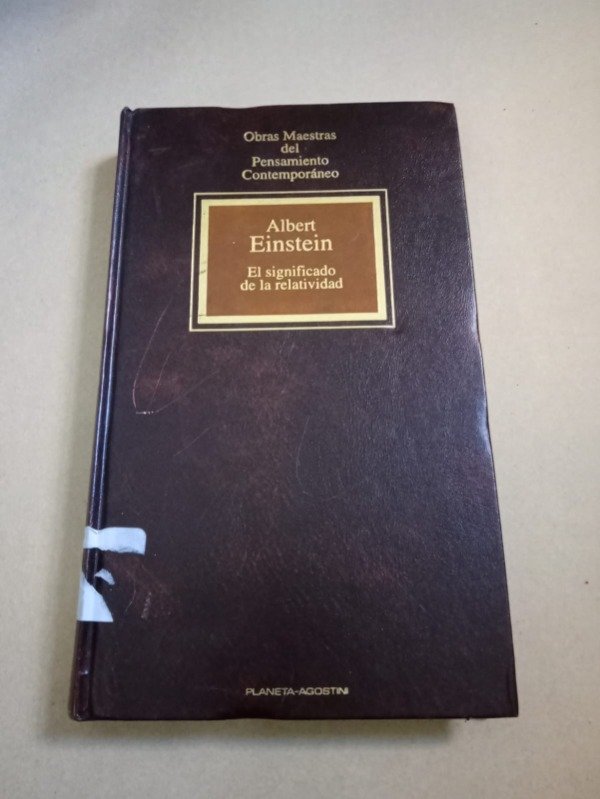 Producto - El significado de la relatividad - Albert Einstein - Planeta Agostini 1993