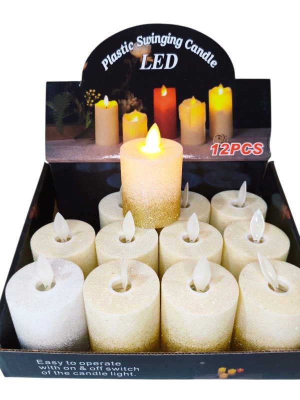Producto - Velas con brillo a pila