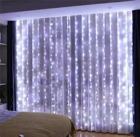Producto - Cortinas de Luces led de 3 x 3 metros (con adaptador para extender mas metros)