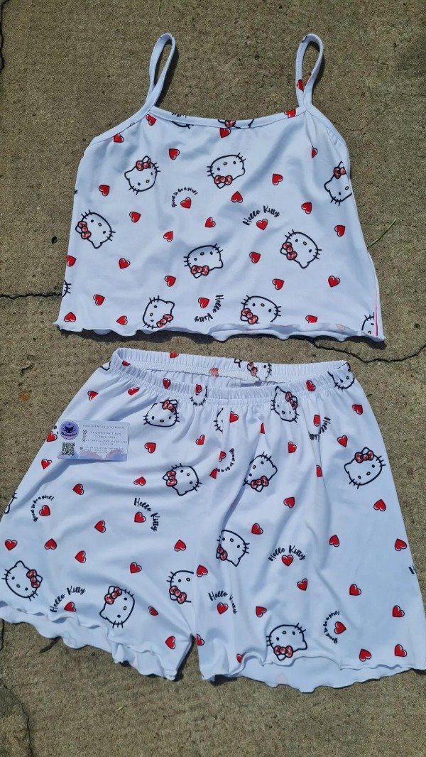 Producto - Pijama kitty blanco