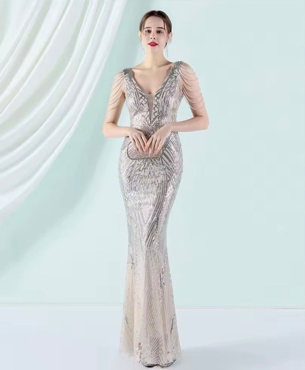 Producto - Vestido Isadora plateado