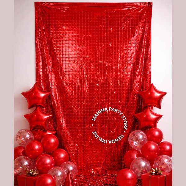 Producto - Cortina cuadrada roja