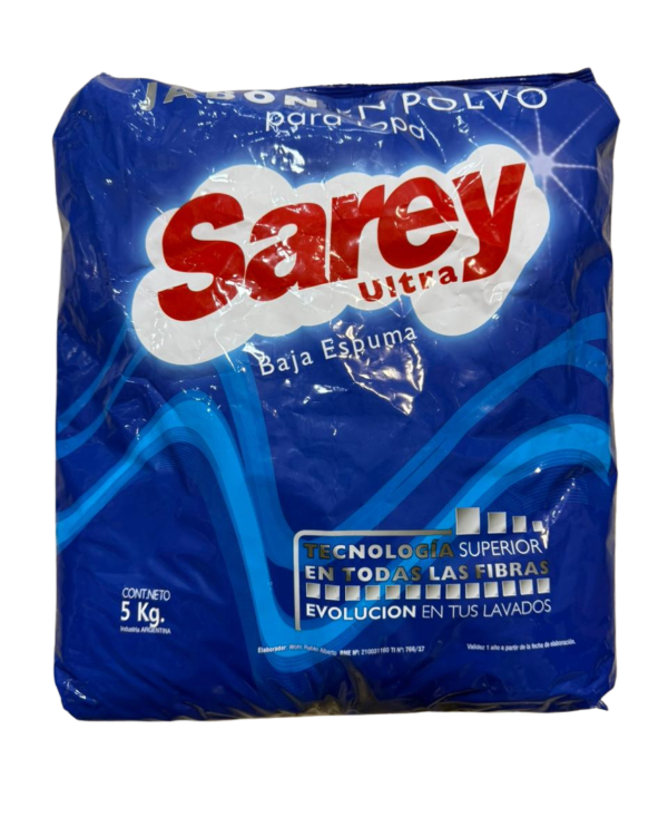 Producto - Jabon en polvo BAJA ESPUMA SAREY 5kg