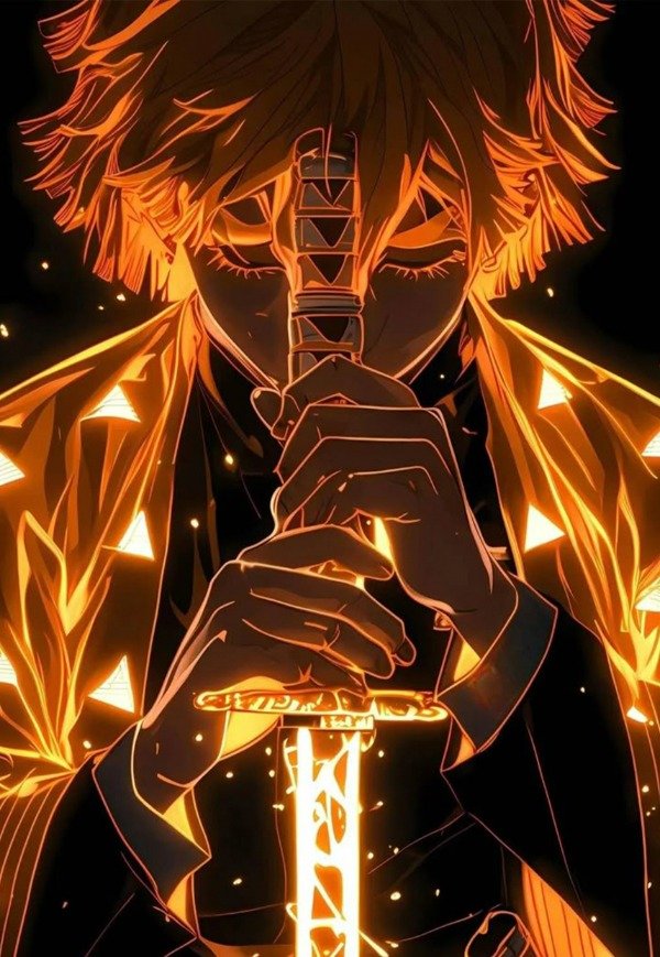 Producto - Cuadro Zenitsu Demon Slayer Retroiluminado