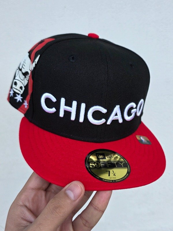 Chicago Bulls script grafiti side New Era 59FIFTY talla 7 1/4