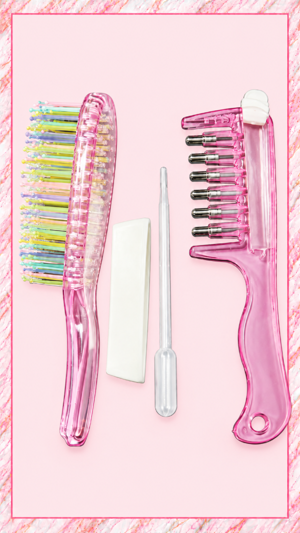 Producto - KIT DE CUIDADO CAPILAR DE 3 PIEZAS: PEINE APLICADOR CEPILLO DESENREDANTE+PIPETA - 0