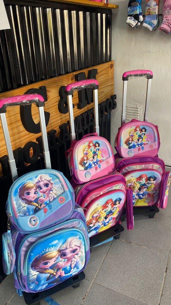 Producto - Mochila con carrito, lonchera térmica y cartuchera