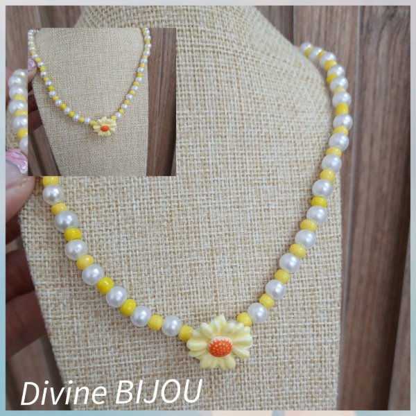 Producto - Collar Margarita amarilla