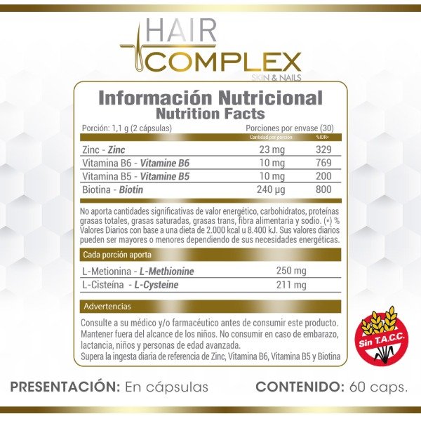 Producto - Hair Complex 60 Tabs Age Biologique Skin And Nails Con Biotina - 1