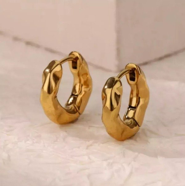 Producto - ARGOLLAS CLICK GLORIA. ACERO DORADO
