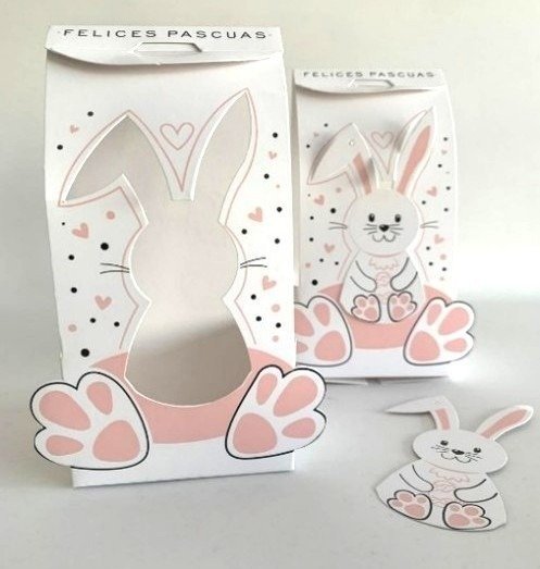 Producto - Golosinero conejo grande + tag 18x8,8x6cm