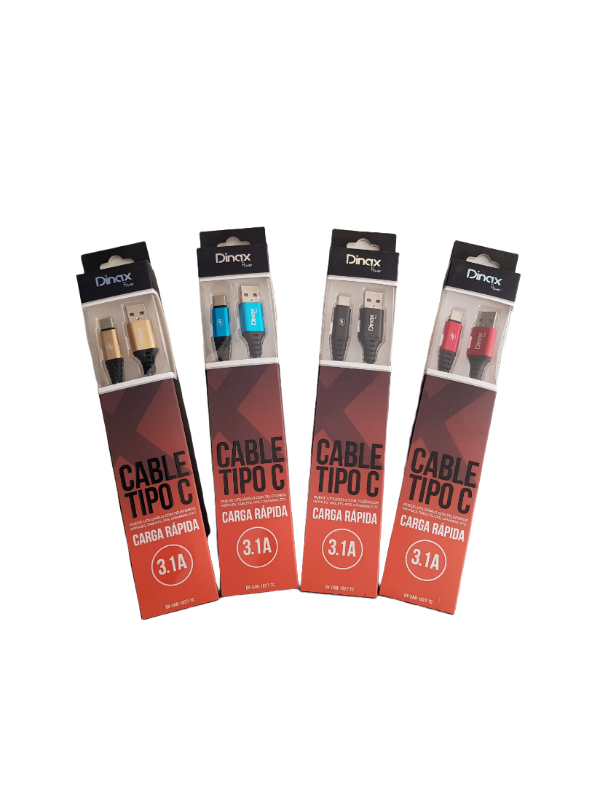 Producto - Cable Usb Tipo C de 3.1A Reforzado Compatible con Carga Rápida largo 1mts.