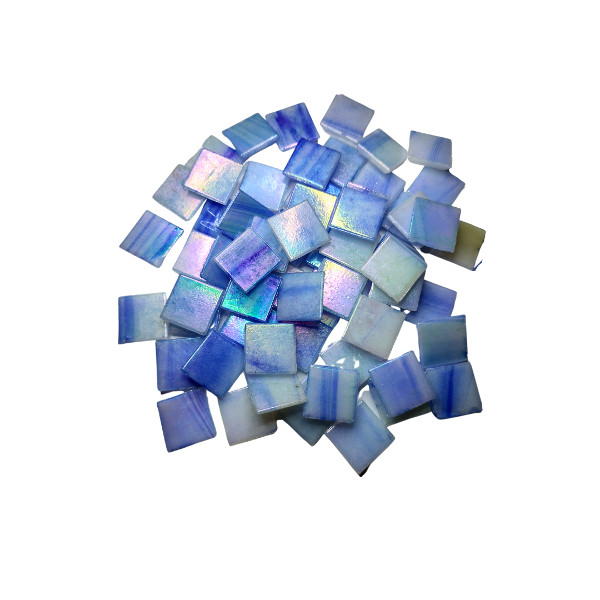 Producto - Venecitas tornasolada matizada azul - 1.6x1.6 cm
