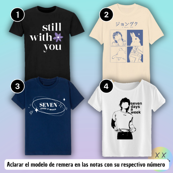 Producto - Remeras Jungkook #1 (varios modelos)