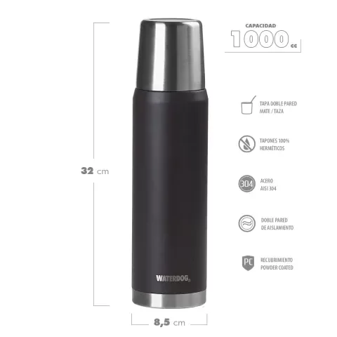 Producto - Termo Waterdog Obus - 1000 ml CHOCOLATE