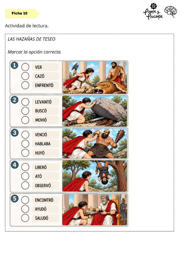 Producto - LABERINTOS I: TESEO Y EL MINOTAURO: 5to y 6to 3 niveles de alfabetización - 4