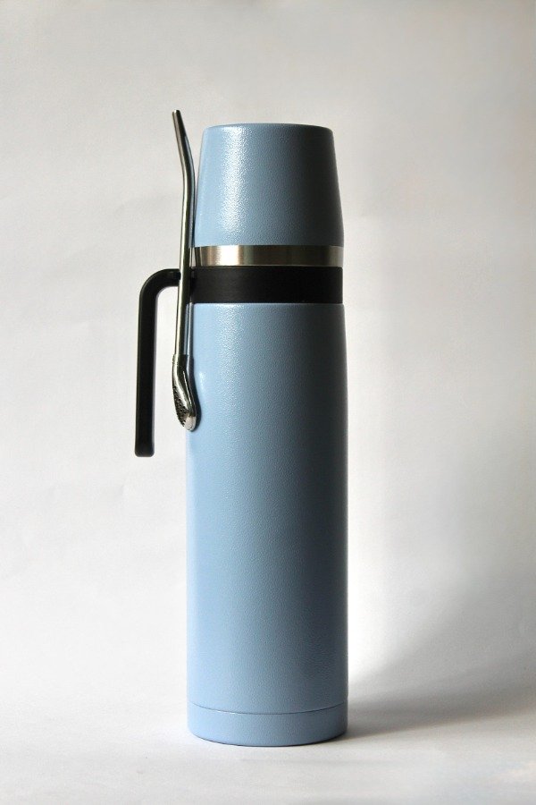 Producto - Termo media manija con bombilla Celeste