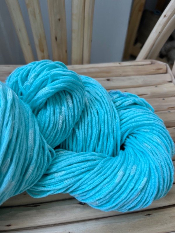 Producto - Cordón Fino Algodón con seda Aqua (135grs aprox)