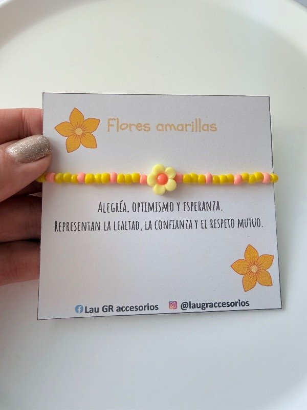 Producto - Pulsera flor amarilla