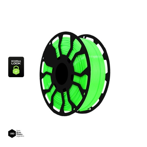 Producto - Filamento Hellbot ECOFILA PLA 1,75mm 1kg VERDE FLÚOR