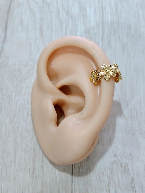 Producto - Cuff flor dorada