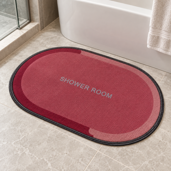 Producto - ALFOMBRA SHOWER ROOM TEXTIL OVALADA CON ANTIDESLIZANTE 55X38CM - 3