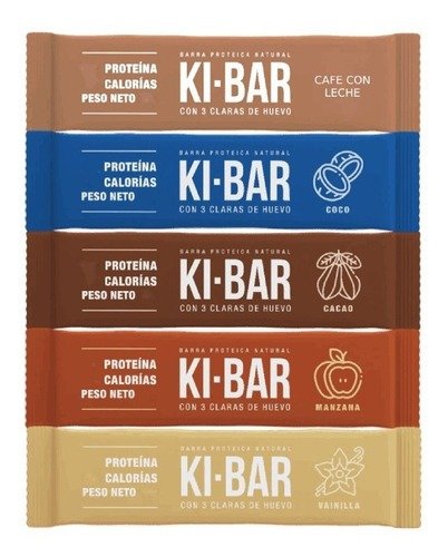 Producto - KI BAR COCO- VAINILLA-CAFE-MANZANA-FRUTOS ROJOS