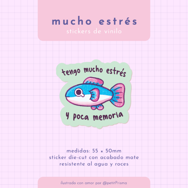 Producto - Sticker de vinilo "Mucho estrés"