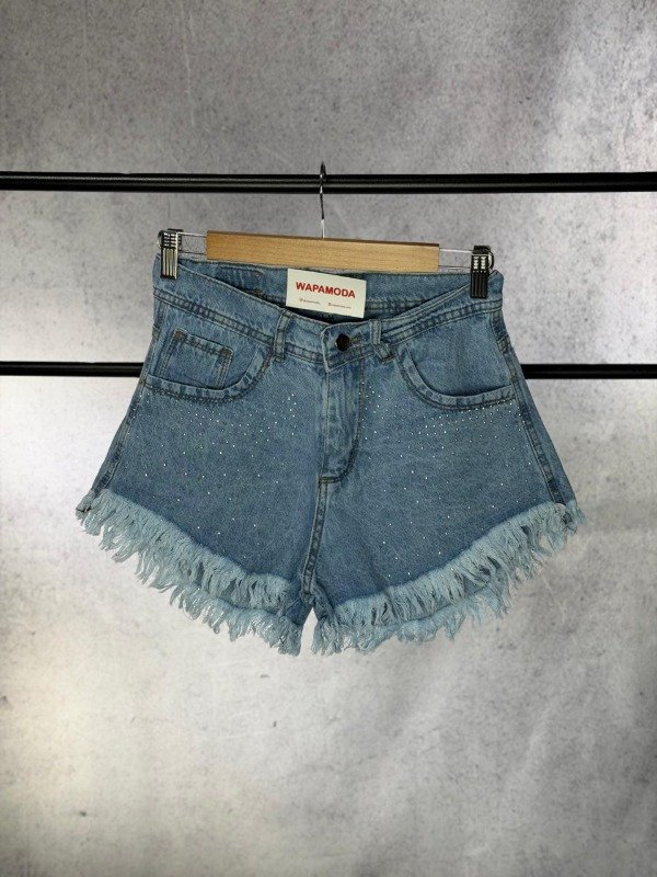 Producto - SHORT VALEN CELESTE RIGIDO STRASS