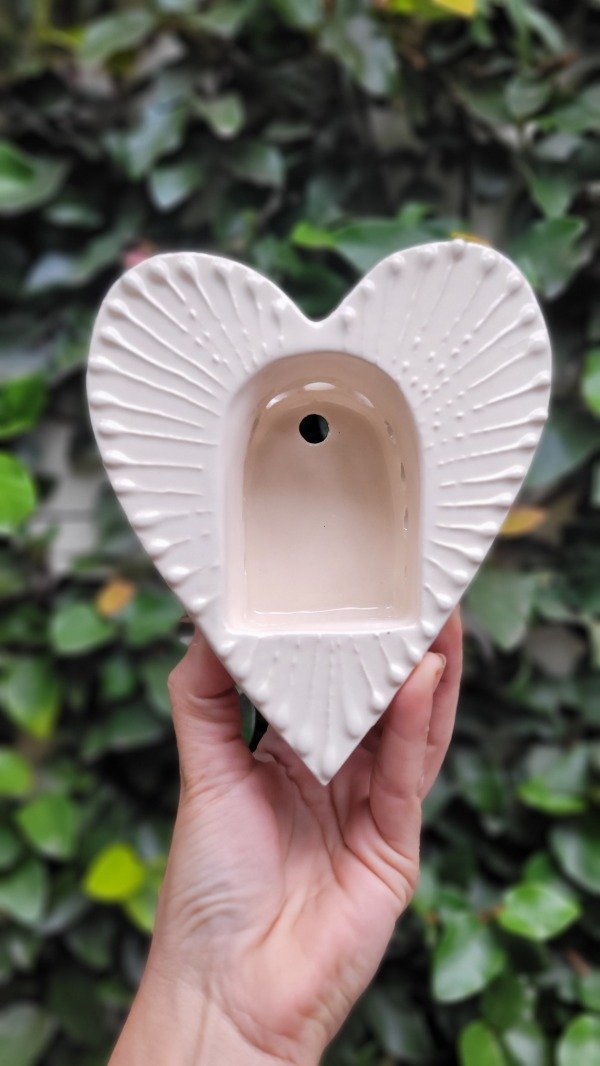 Producto - Luminaria linea Sitara. CORAZÓN blanco