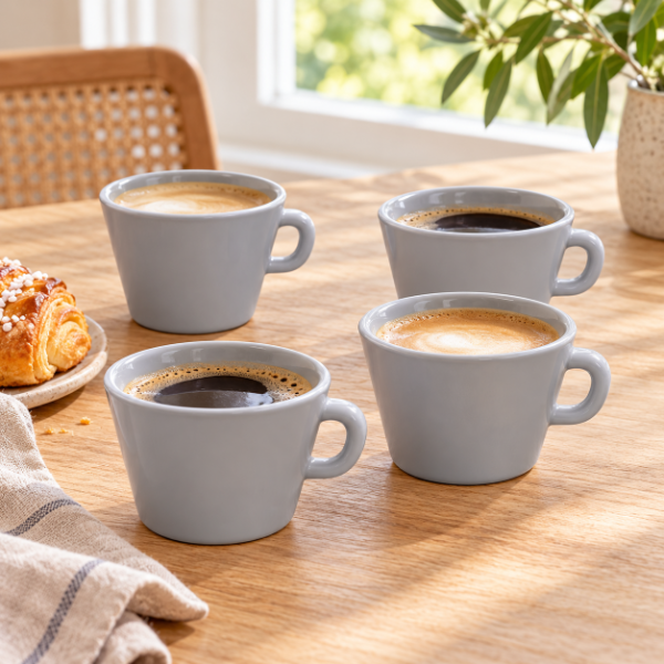 Producto - SET LUXOR 4 TAZAS DE CAFE DE VIDRIO DURAX 187ML - 0