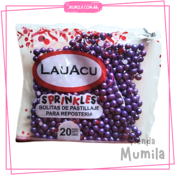 Producto - Perlas violeta mediana x20gr LAUACU