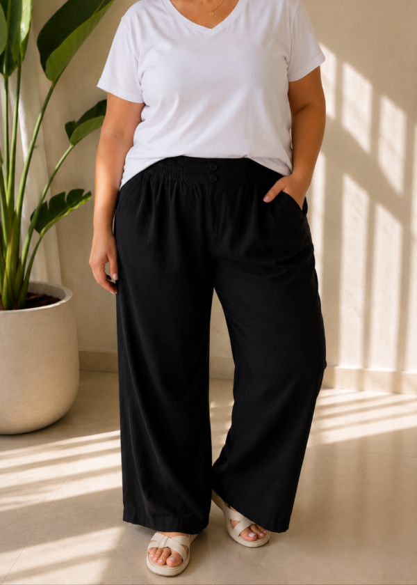 Producto - Pantalon Lino Oversize Con botones - 2