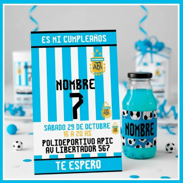 Producto - Kit Imprimible Selección Argentina Futbol Editable - 3