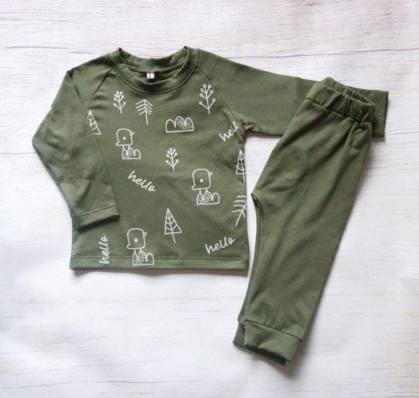 Producto - CONJUNTO PIJAMA TERMICO VERDE PIOPIO