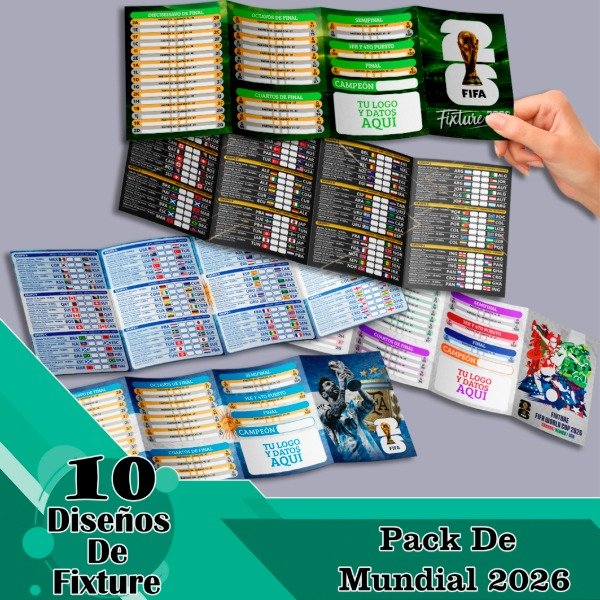 Producto - Diseños Digitales De Fixture Mundial 2026 Imprimible