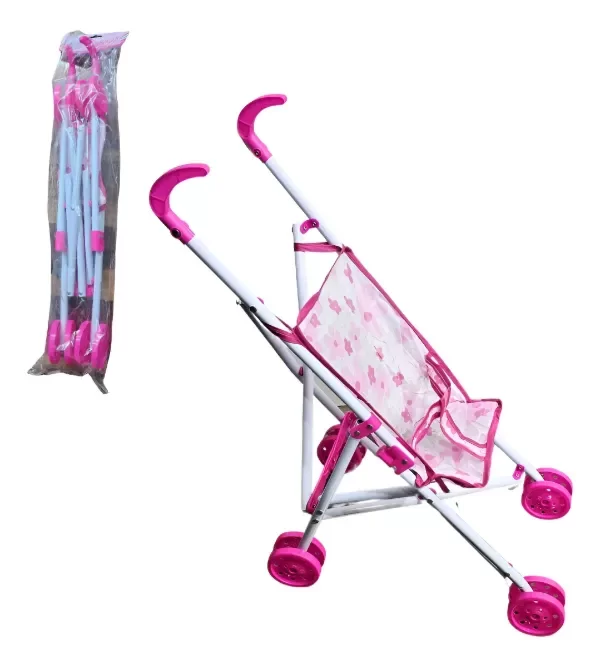 Producto - Cochecito Paraguita Metal De Juguete Muñecas Bebotes Bebes