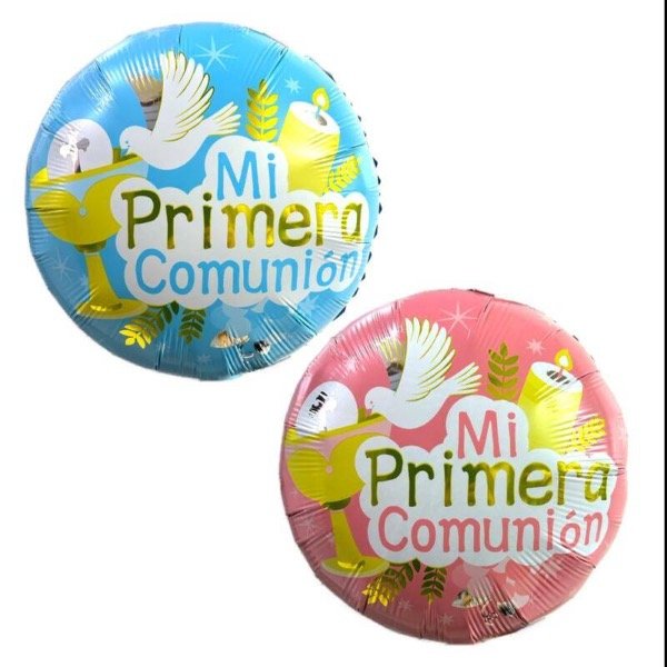 Producto - Globo Mi primera comunión 18pulg Rosa o celeste - 01208