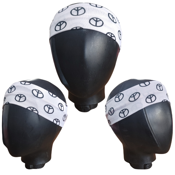 Producto - Vincha Bandana Algodon Y Spandex Simbolo De La Paz Mujer - 3