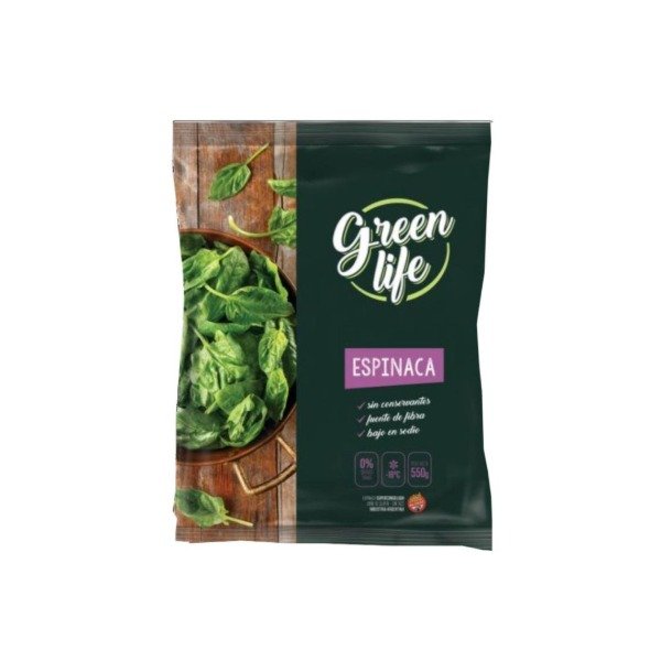 Producto - Espinaca congelada -GREEN LIFE- bolsa x 500gr SIN TACC