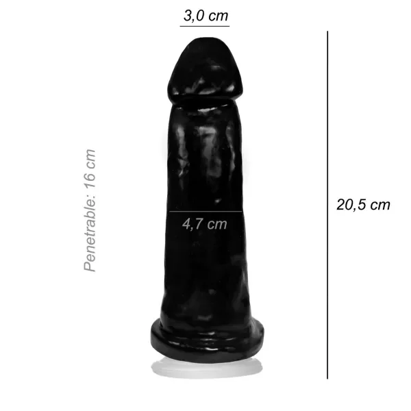 Producto - Dildo Consolador Super Ventosa negro - 0