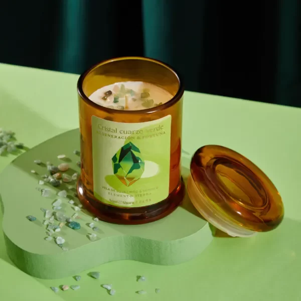 Producto - Vela Cuarzo verde - Higo y sándalo