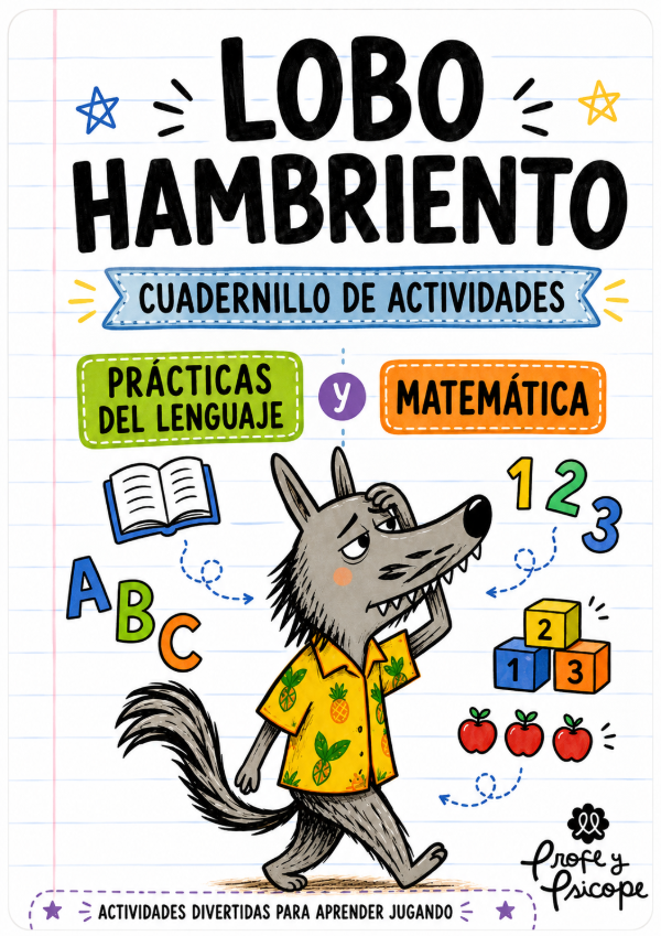 Producto - Lobo hambriento cuadernillo de actividades lengua y matemática - 0
