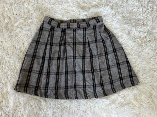 Producto - Faldita a cuadros gris talle xxs